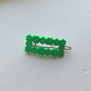 Vintage 90s Floral Hair Clip Barette 👒✨